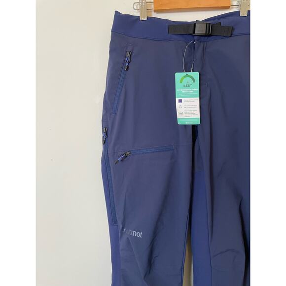 Marmot NWT Rom Gore Tex Infinium Bib Snow Ski Pants Arctic Navy Womens 28 - Picture 4 of 12